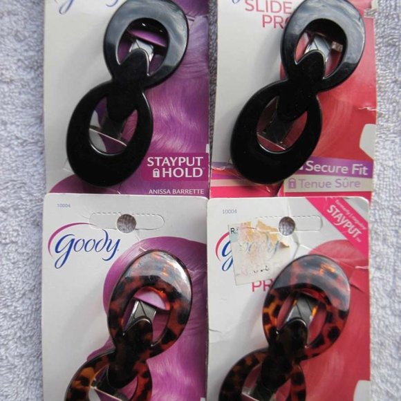 Goody Anissa Plastic Stay Put Slideproof Secure Fit Hold Ring Bow Hair Barrette - Picture 1 of 16
